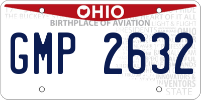 OH license plate GMP2632