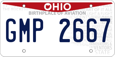 OH license plate GMP2667