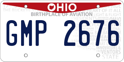 OH license plate GMP2676
