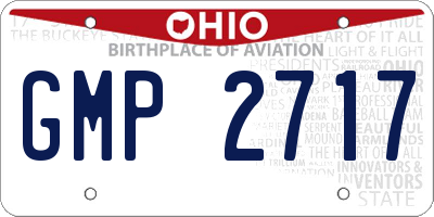 OH license plate GMP2717