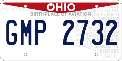 OH license plate GMP2732