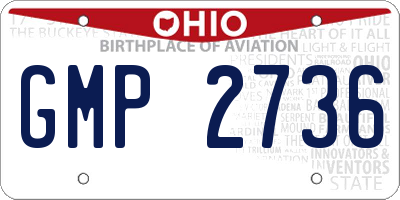 OH license plate GMP2736