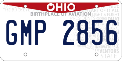 OH license plate GMP2856