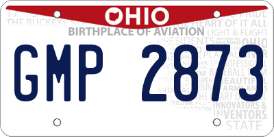 OH license plate GMP2873