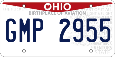OH license plate GMP2955