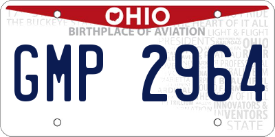 OH license plate GMP2964