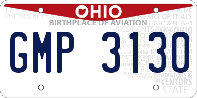 OH license plate GMP3130