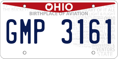 OH license plate GMP3161