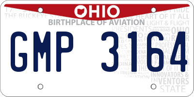 OH license plate GMP3164