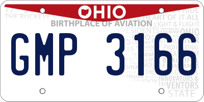 OH license plate GMP3166