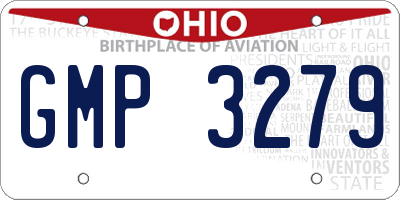 OH license plate GMP3279