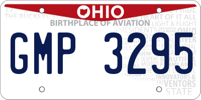 OH license plate GMP3295