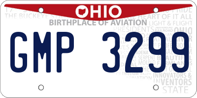 OH license plate GMP3299