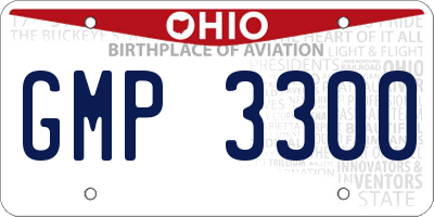 OH license plate GMP3300