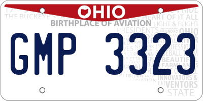 OH license plate GMP3323