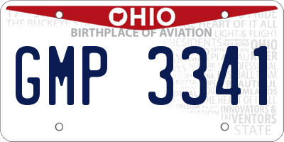OH license plate GMP3341
