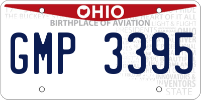 OH license plate GMP3395
