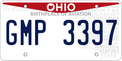 OH license plate GMP3397