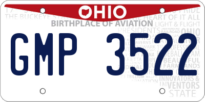 OH license plate GMP3522