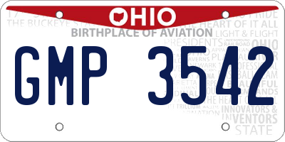 OH license plate GMP3542