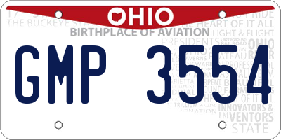 OH license plate GMP3554