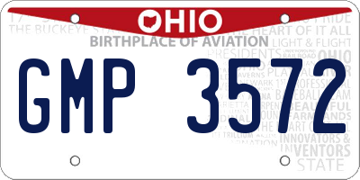 OH license plate GMP3572
