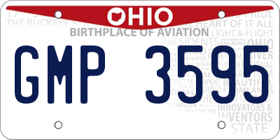OH license plate GMP3595