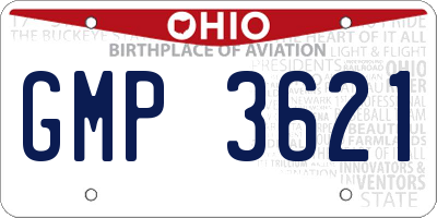 OH license plate GMP3621