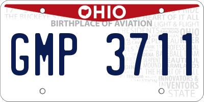 OH license plate GMP3711