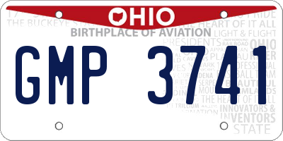 OH license plate GMP3741