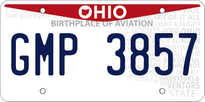 OH license plate GMP3857