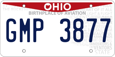 OH license plate GMP3877