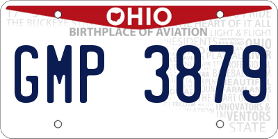 OH license plate GMP3879