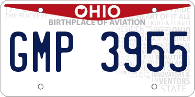 OH license plate GMP3955