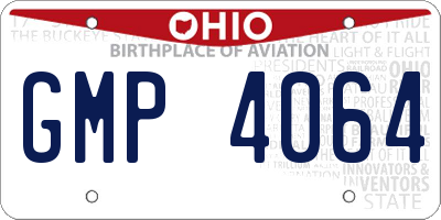 OH license plate GMP4064