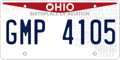 OH license plate GMP4105