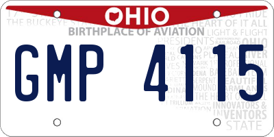 OH license plate GMP4115