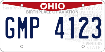 OH license plate GMP4123