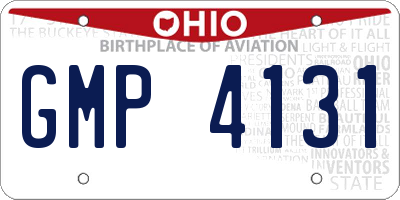 OH license plate GMP4131