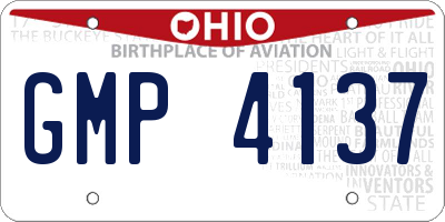 OH license plate GMP4137