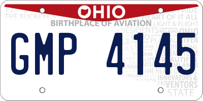OH license plate GMP4145