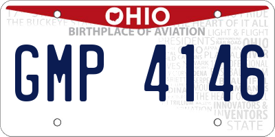 OH license plate GMP4146