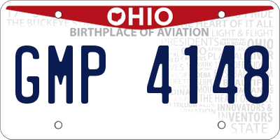 OH license plate GMP4148