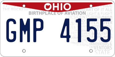 OH license plate GMP4155