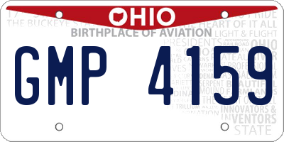 OH license plate GMP4159
