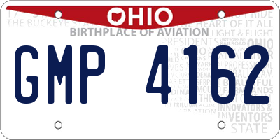 OH license plate GMP4162