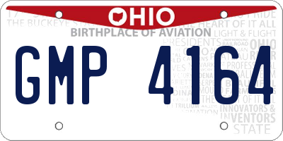 OH license plate GMP4164