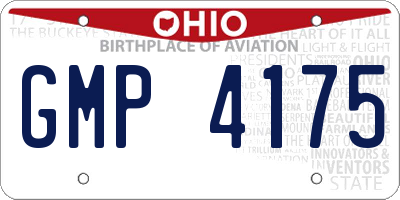 OH license plate GMP4175