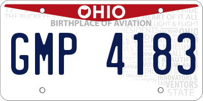 OH license plate GMP4183