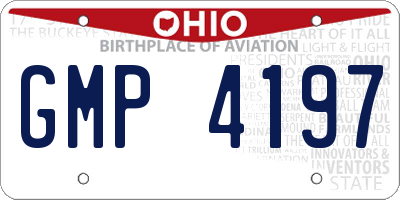 OH license plate GMP4197